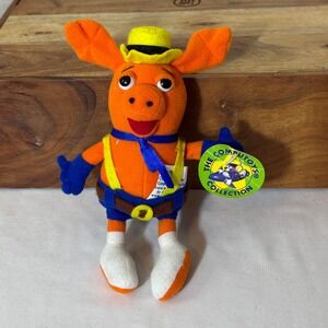 Computoys Collection Plush Toy Unisex 8" Orange Blue Yellow Retro Mascot